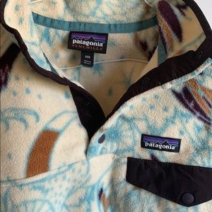Patagonia Synchilla owl and moon pattern